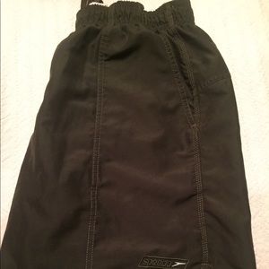 Speedo swim trucks with liner, dark green